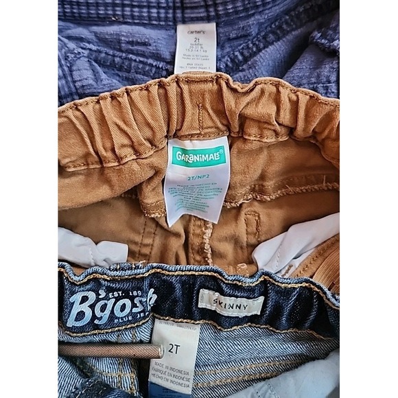 Kids Lot of 3 Pants Jeans Corduroy Canvas Blue Brown Basics Toddler Boy 2T - Picture 8 of 8